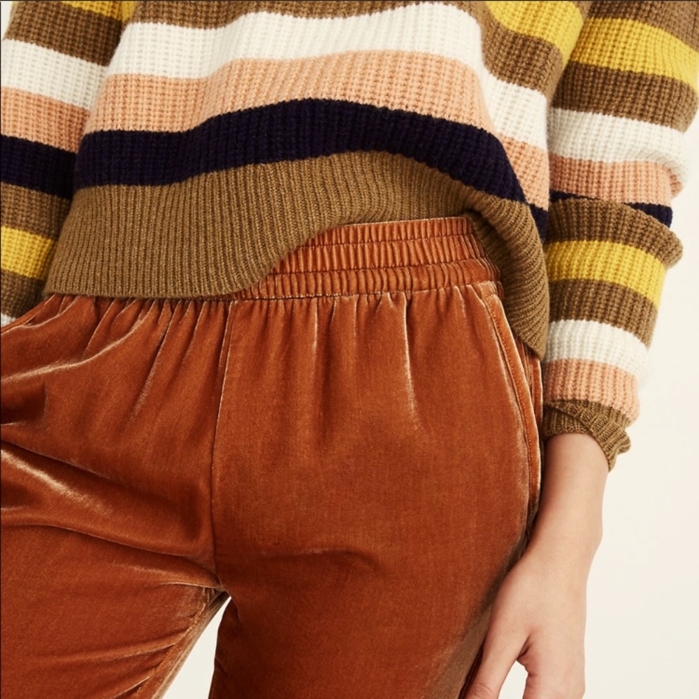 Madewell (S) velvet golden joggers